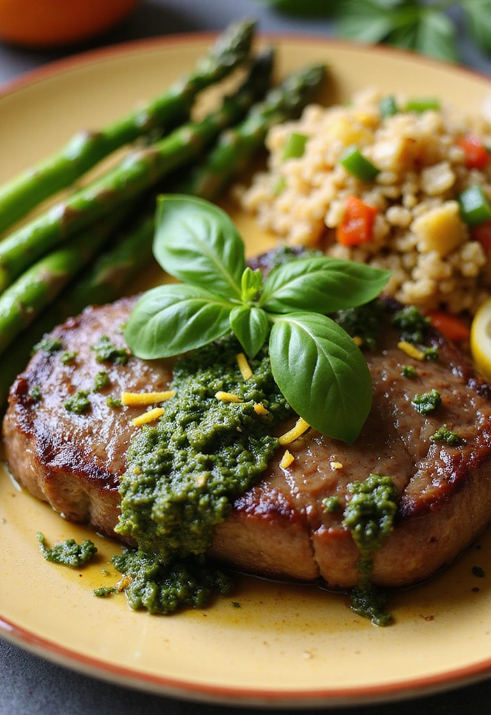 15 Ribeye Recipes That Turn Every Bite Into a Moment - 18. Ribeye with Herb and Lemon Pesto