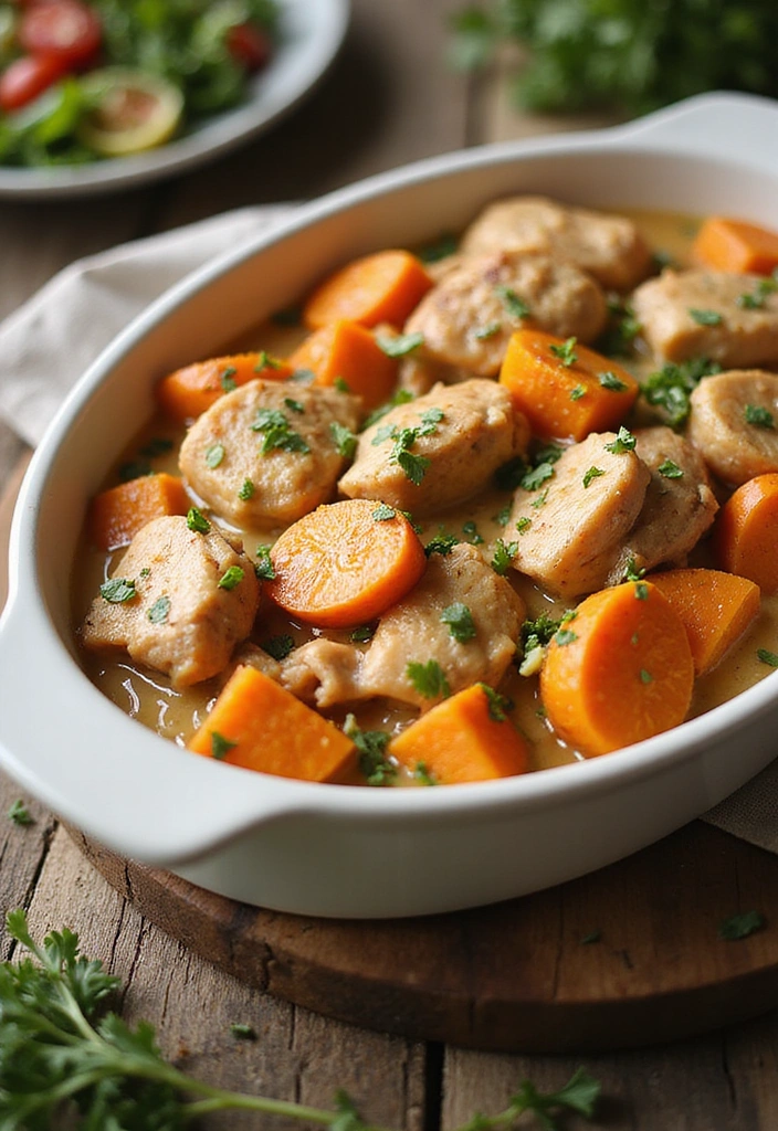 16 Chicken Casserole Recipes That Win the Comfort Game - 13. Chicken and Sweet Potato Casserole