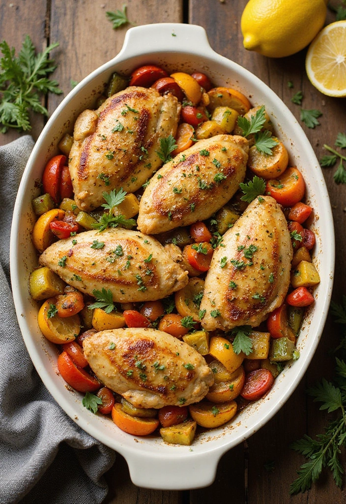 16 Chicken Casserole Recipes That Win the Comfort Game - 19. Lemon Garlic Chicken Casserole