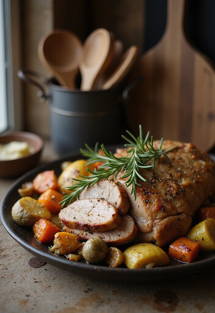 16 Juicy Pork Roast Recipes That Wow Every Single Time - 10. Garlic and Rosemary Pork Roast