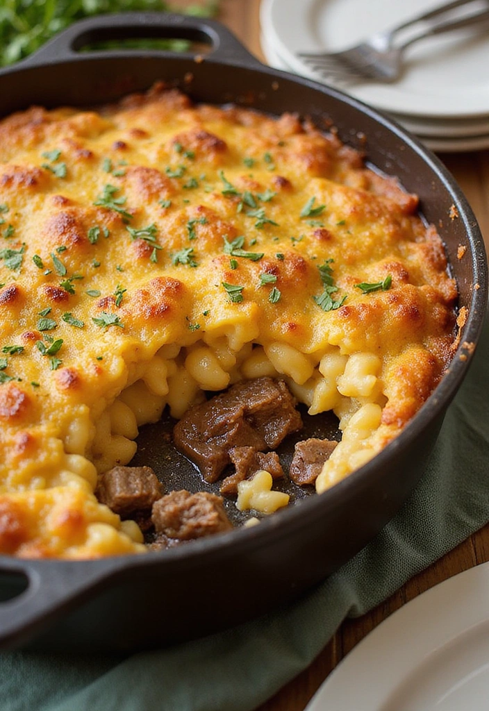 17 BBQ Brisket Ideas That’ll Have Guests Asking for Seconds - 5. Brisket and Mac 'n' Cheese Bake
