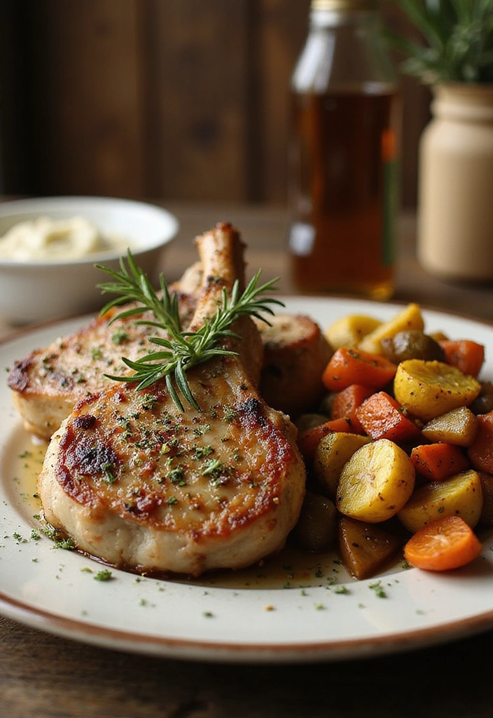 17 Grilled Pork Chop Recipes That Bring the Sizzle - 10. Garlic and Rosemary Pork Chops