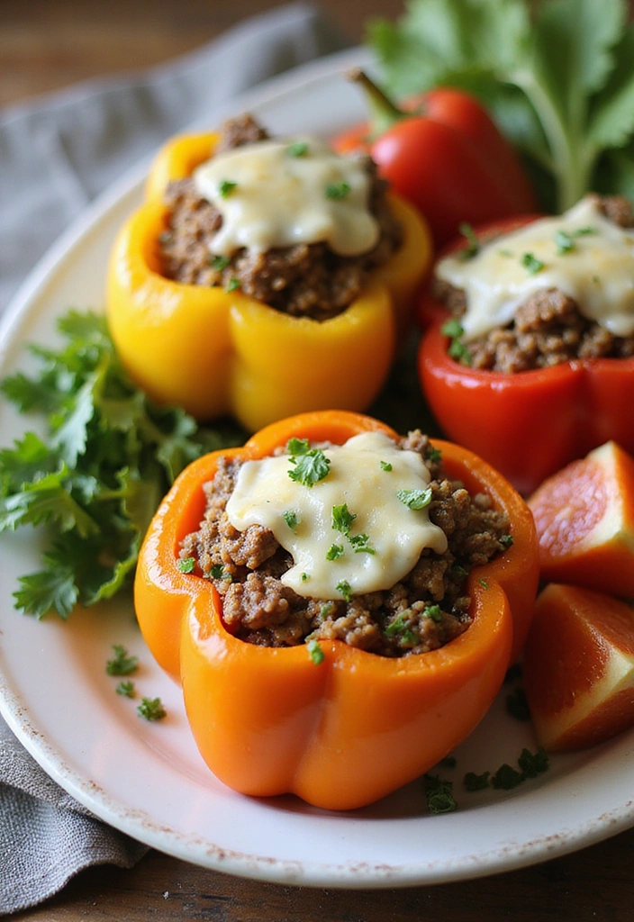 17 Slow Cooked Beef Ideas for Cozy, Flavor-Packed Nights - 20. Beef and Quinoa Stuffed Peppers