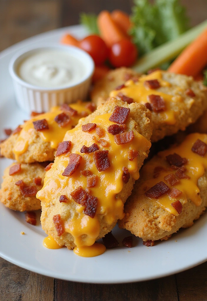 19 Chicken Tender Recipes That Kids and Adults Both Love - 18. Cheesy Bacon Ranch Chicken Tenders