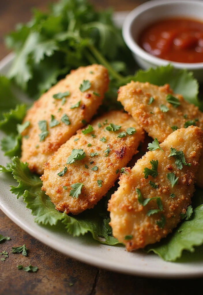 19 Chicken Tender Recipes That Kids and Adults Both Love - 8. Garlic Parmesan Chicken Tenders