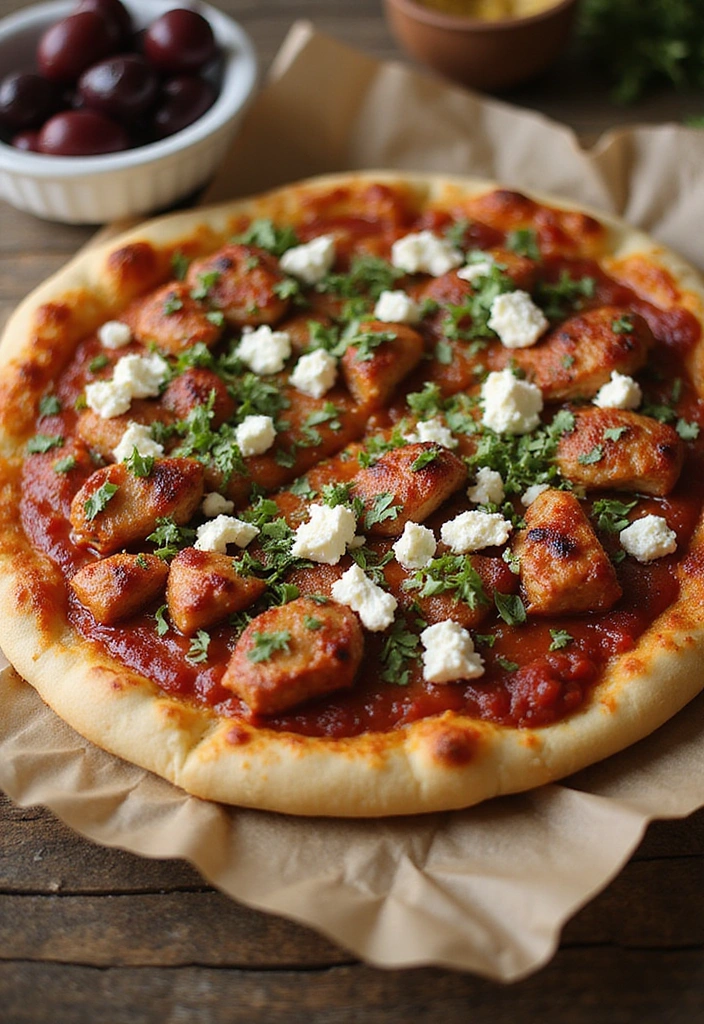 20 BBQ Chicken Pizza Recipes That Bring the Smoke Indoors - 10. BBQ Chicken Pizza with Feta Cheese
