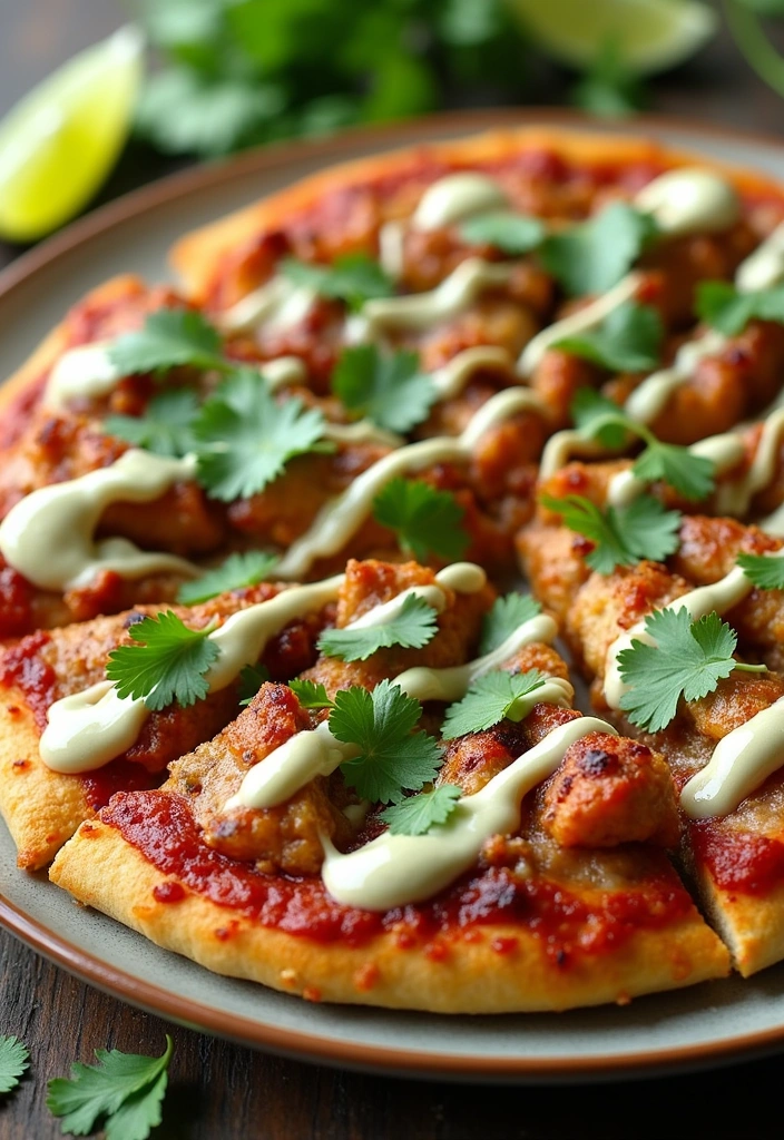 20 BBQ Chicken Pizza Recipes That Bring the Smoke Indoors - 14. BBQ Chicken Pizza with Cilantro Lime Dressing