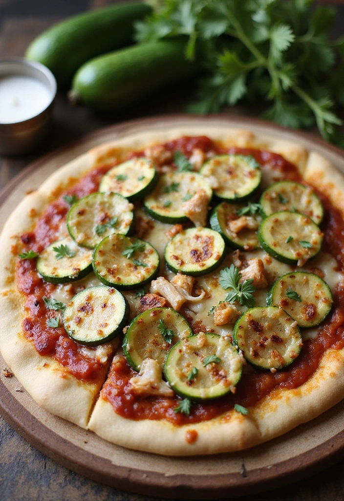 20 BBQ Chicken Pizza Recipes That Bring the Smoke Indoors - 15. BBQ Chicken Pizza with Zucchini