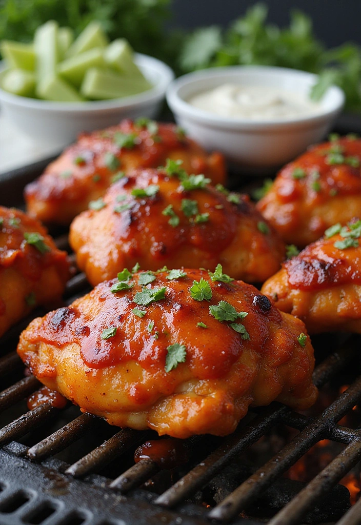 20 BBQ Chicken Thigh Recipes That Bring the Backyard Heat - 12. BBQ Buffalo Chicken Thighs