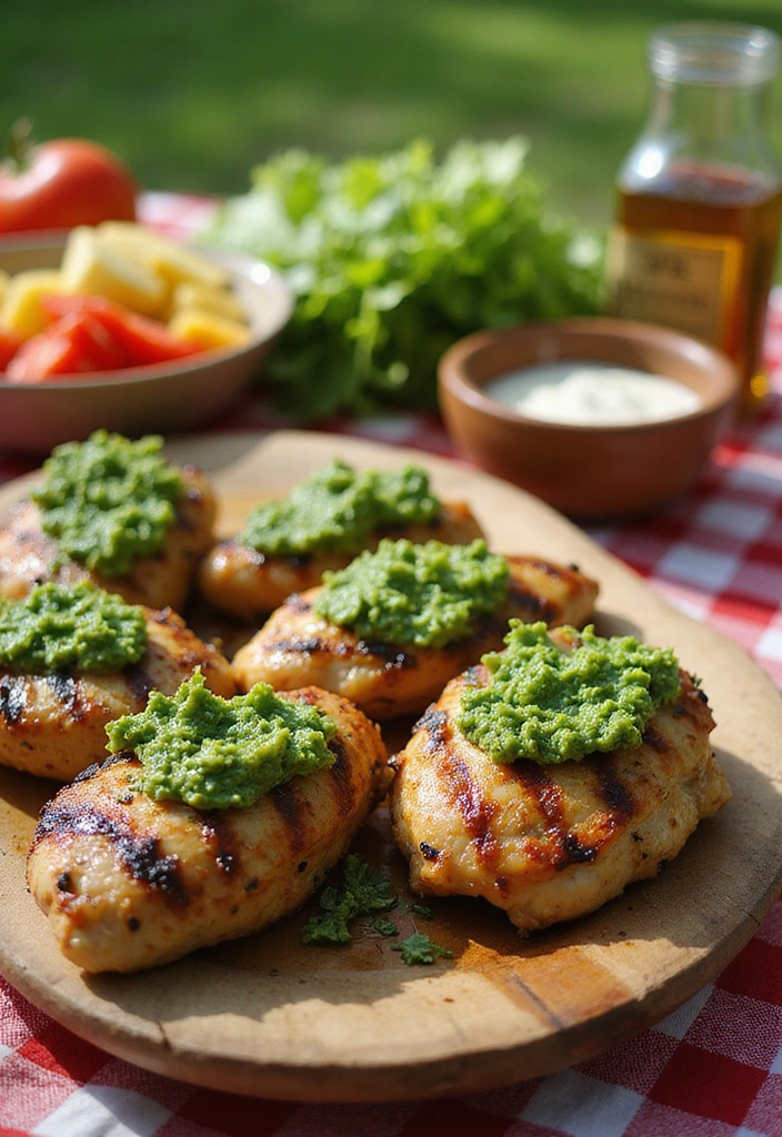 20 BBQ Chicken Thigh Recipes That Bring the Backyard Heat - 13. Pesto Grilled Chicken Thighs