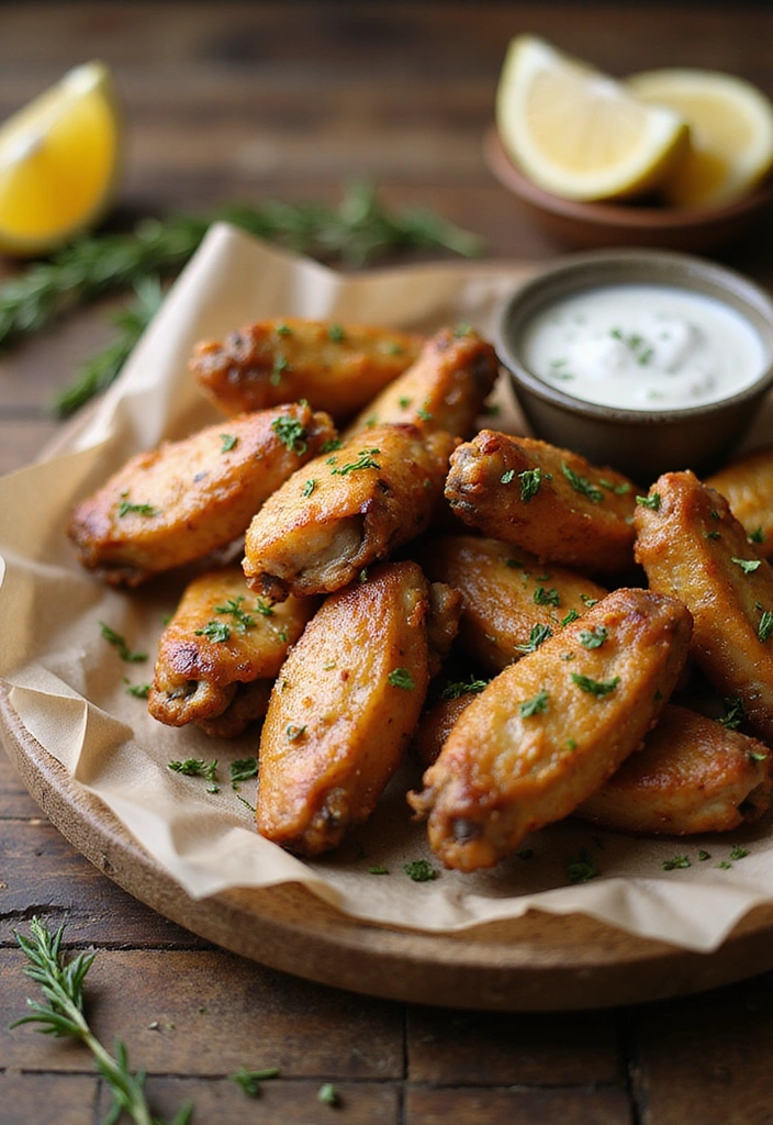 20 BBQ Chicken Wing Recipes That Deserve a Finger-Lickin’ Medal - 11. Garlic Herb Wings