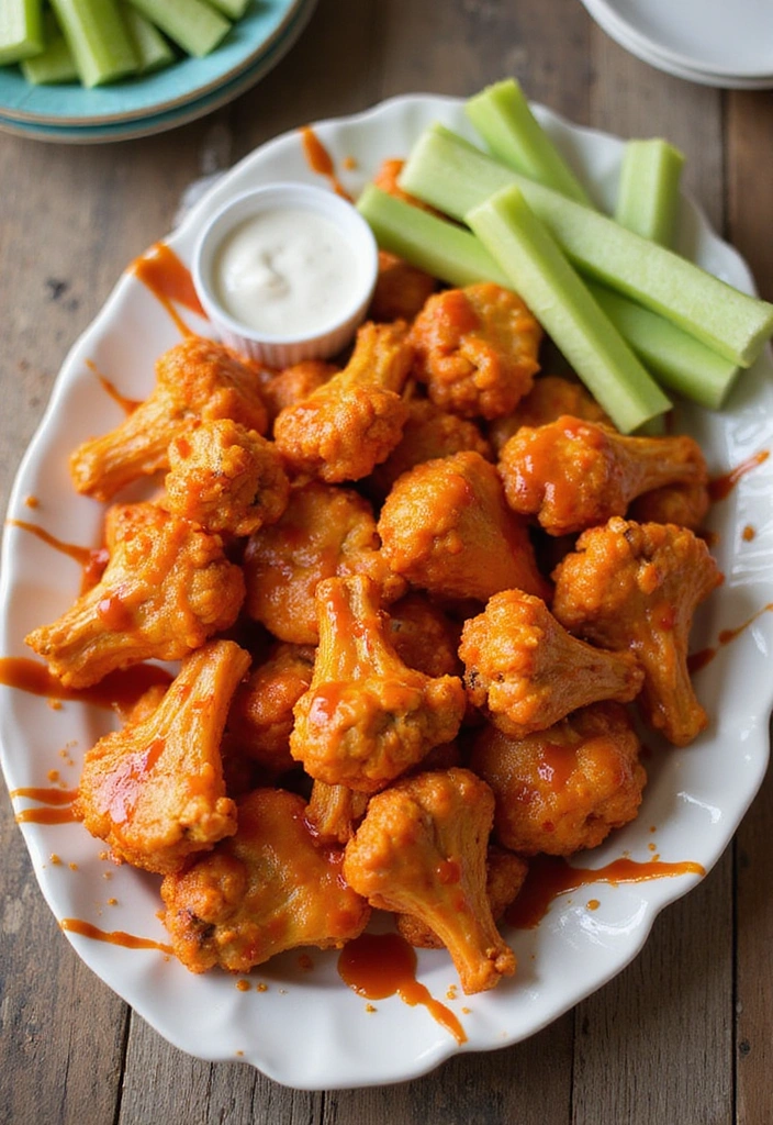 20 BBQ Chicken Wing Recipes That Deserve a Finger-Lickin’ Medal - 12. Buffalo Cauliflower Wings