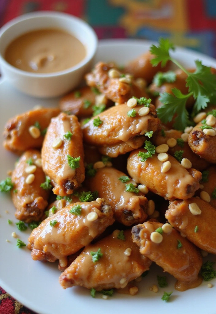 20 BBQ Chicken Wing Recipes That Deserve a Finger-Lickin’ Medal - 16. Thai Peanut Wings