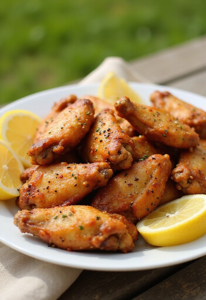 20 BBQ Chicken Wing Recipes That Deserve a Finger-Lickin’ Medal - 19. Lemon Pepper Wings