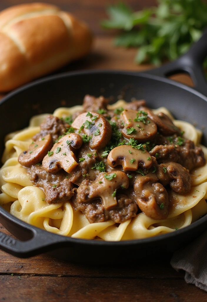 20 Beef Skillet Recipes That Nail Flavor Without the Fuss - 10. Beef Stroganoff Skillet