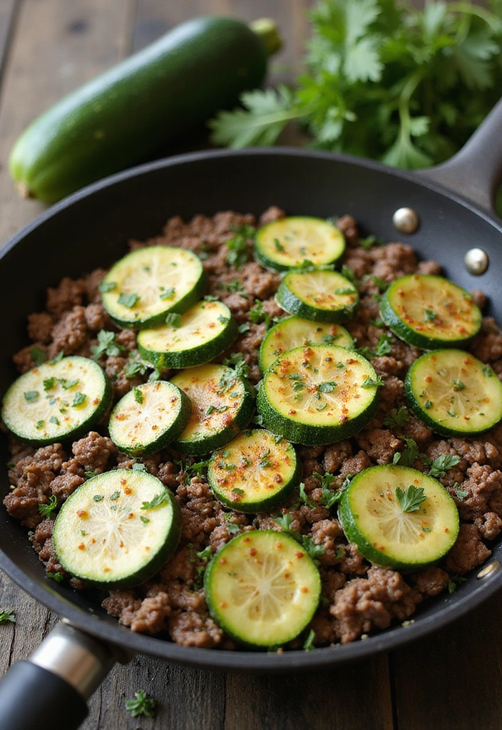 20 Beef Skillet Recipes That Nail Flavor Without the Fuss - 11. Beef and Zucchini Skillet