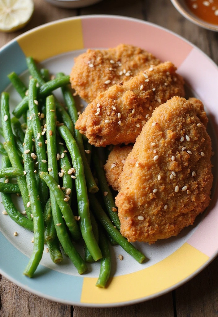 20 Buttermilk Fried Chicken Recipes That Crunch Like Magic - 12. Buttermilk Fried Chicken with Green Beans