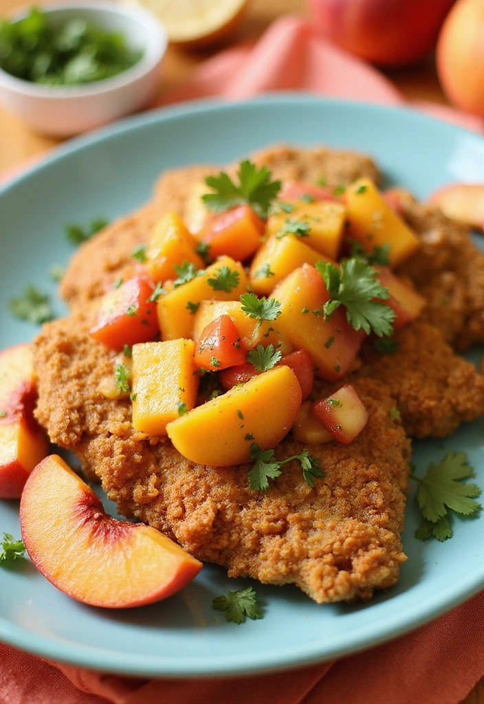 20 Buttermilk Fried Chicken Recipes That Crunch Like Magic - 15. Buttermilk Fried Chicken with Peach Salsa