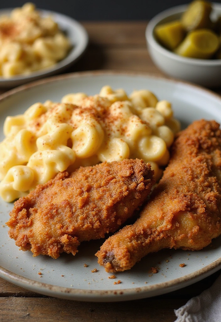 20 Buttermilk Fried Chicken Recipes That Crunch Like Magic - 8. Buttermilk Fried Chicken with Mac and Cheese