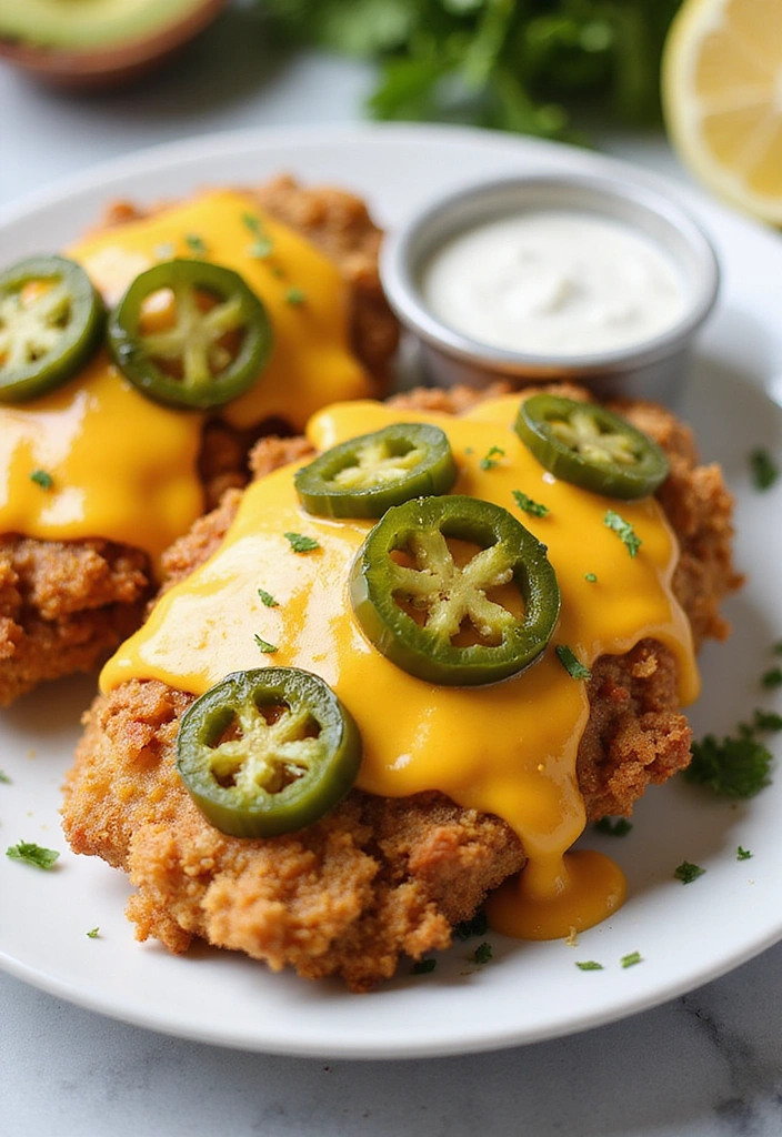 20 Buttermilk Fried Chicken Recipes That Crunch Like Magic - Buttermilk Fried Chicken with Cheese and Jalapeños