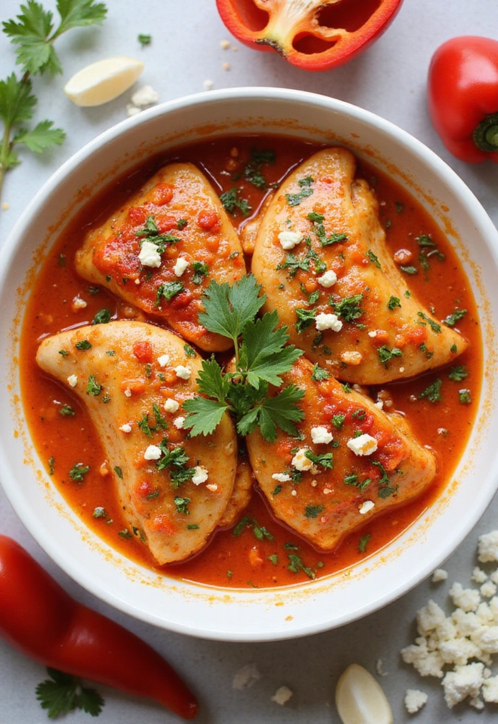 20 Chicken Marinades That Are Bold, Zesty, and Unforgettable - 21. Roasted Red Pepper and Feta Marinade