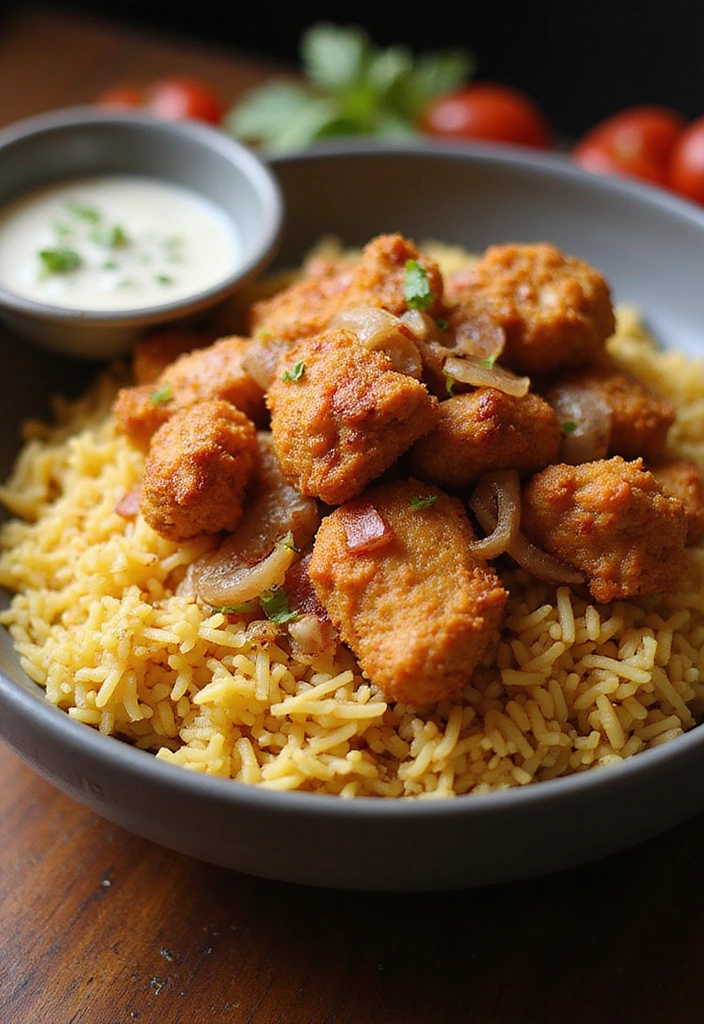 20 Crispy Chicken Innovations That Elevate Fast Food Favorites - 10. Chicken Biryani with Crispy Chicken