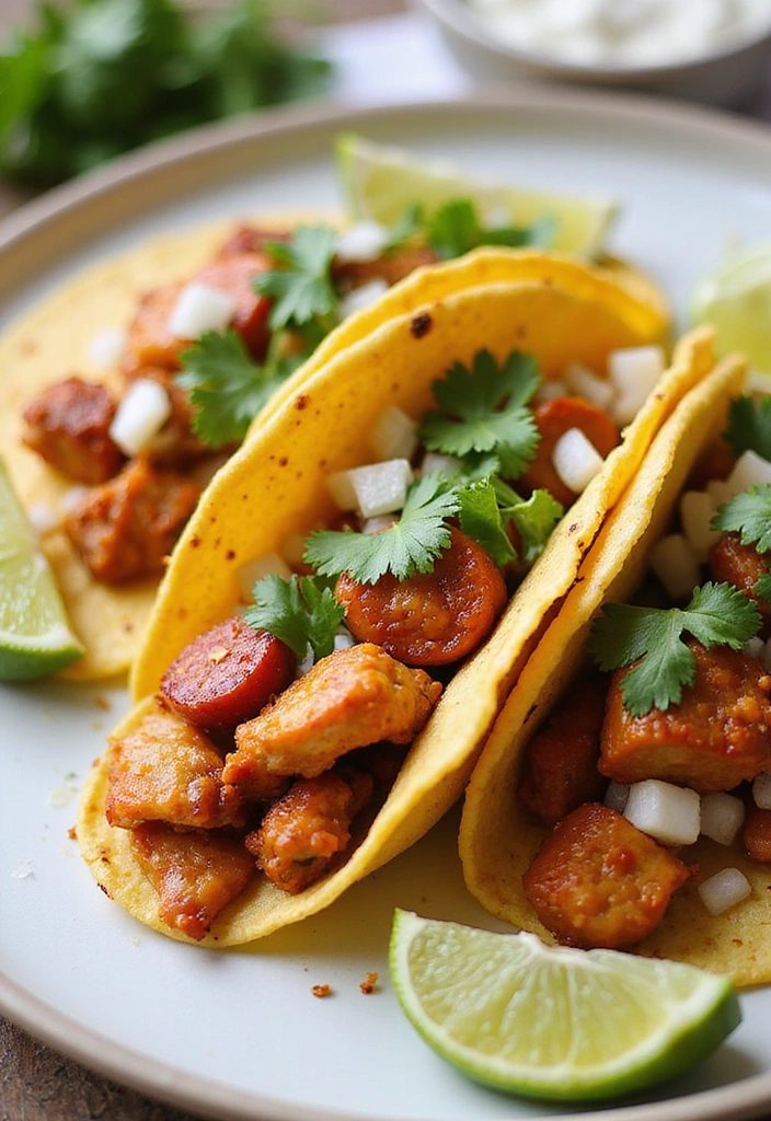 20 Crispy Chicken Innovations That Elevate Fast Food Favorites - 18. Chicken and Chorizo Tacos