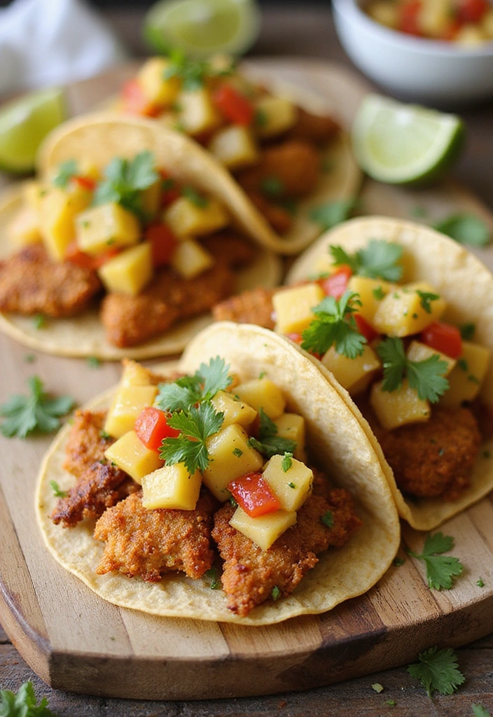 20 Crispy Chicken Innovations That Elevate Fast Food Favorites - 2. Crispy Chicken Tacos with Pineapple Salsa
