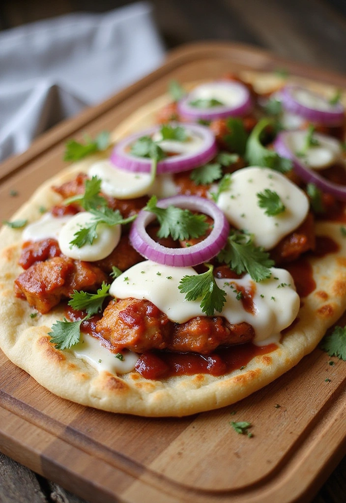 20 Crispy Chicken Innovations That Elevate Fast Food Favorites - 20. BBQ Chicken Flatbreads