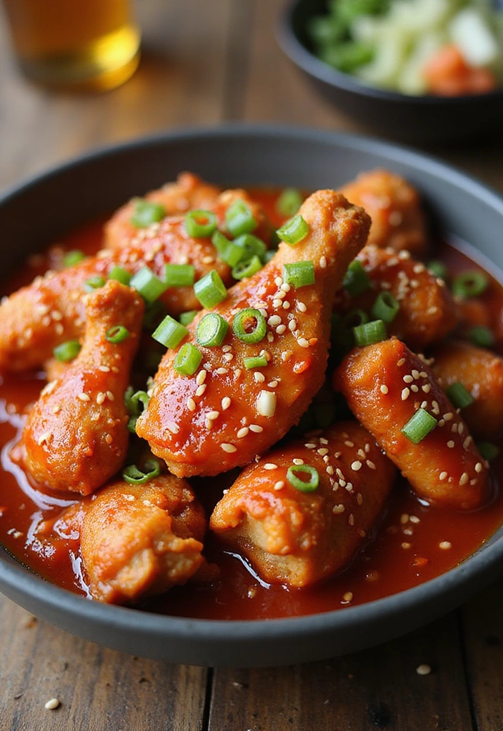 20 Crispy Chicken Innovations That Elevate Fast Food Favorites - 4. Spicy Korean Fried Chicken