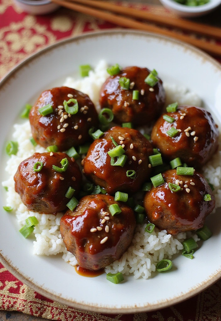 20 Juicy Meatball Recipes That Go Way Beyond Spaghetti - 2. Asian-Inspired Meatballs with Sweet Soy Glaze