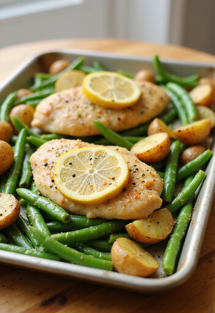 20 Sheet Pan Chicken Dinners That Are Zero-Stress & Full Flavor - 11. Lemon Pepper Chicken with Green Beans and Potatoes