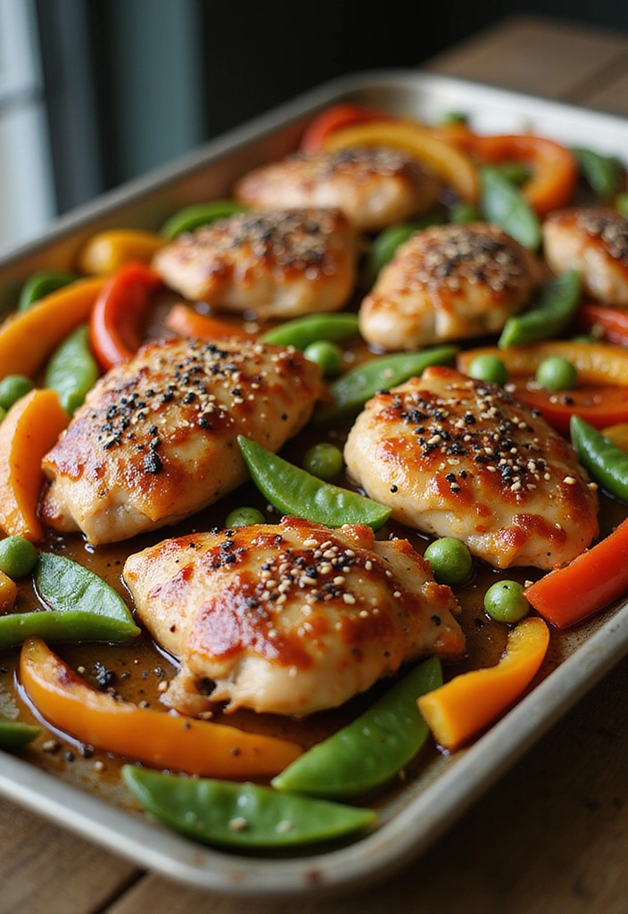 20 Sheet Pan Chicken Dinners That Are Zero-Stress & Full Flavor - 13. Asian Sesame Chicken with Veggies