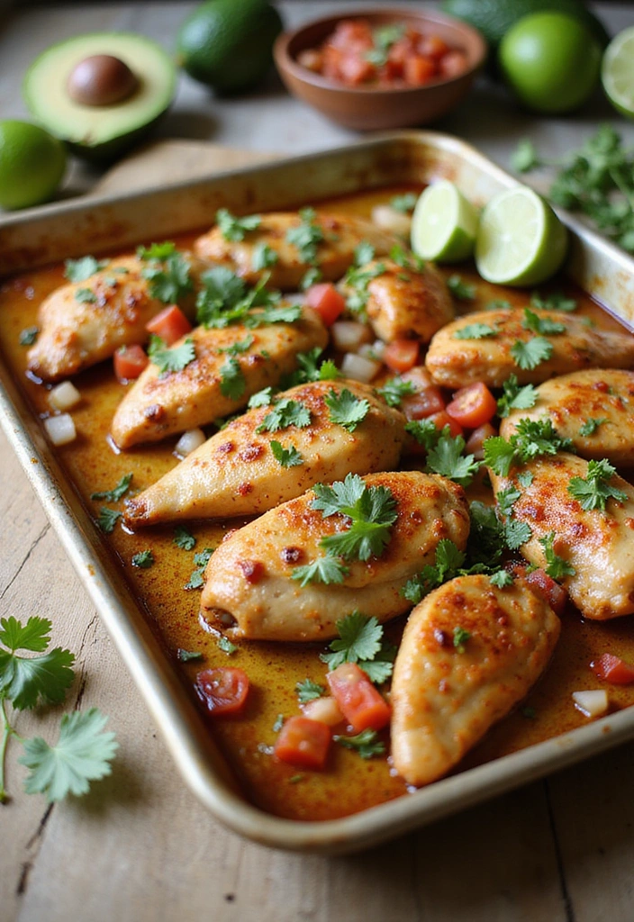 20 Sheet Pan Chicken Dinners That Are Zero-Stress & Full Flavor - 17. Chipotle Lime Chicken with Avocado Salsa