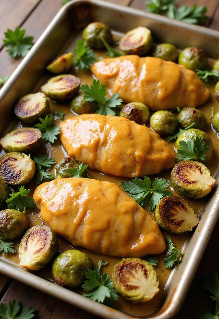 20 Sheet Pan Chicken Dinners That Are Zero-Stress & Full Flavor - 2. Honey Mustard Chicken and Brussels Sprouts