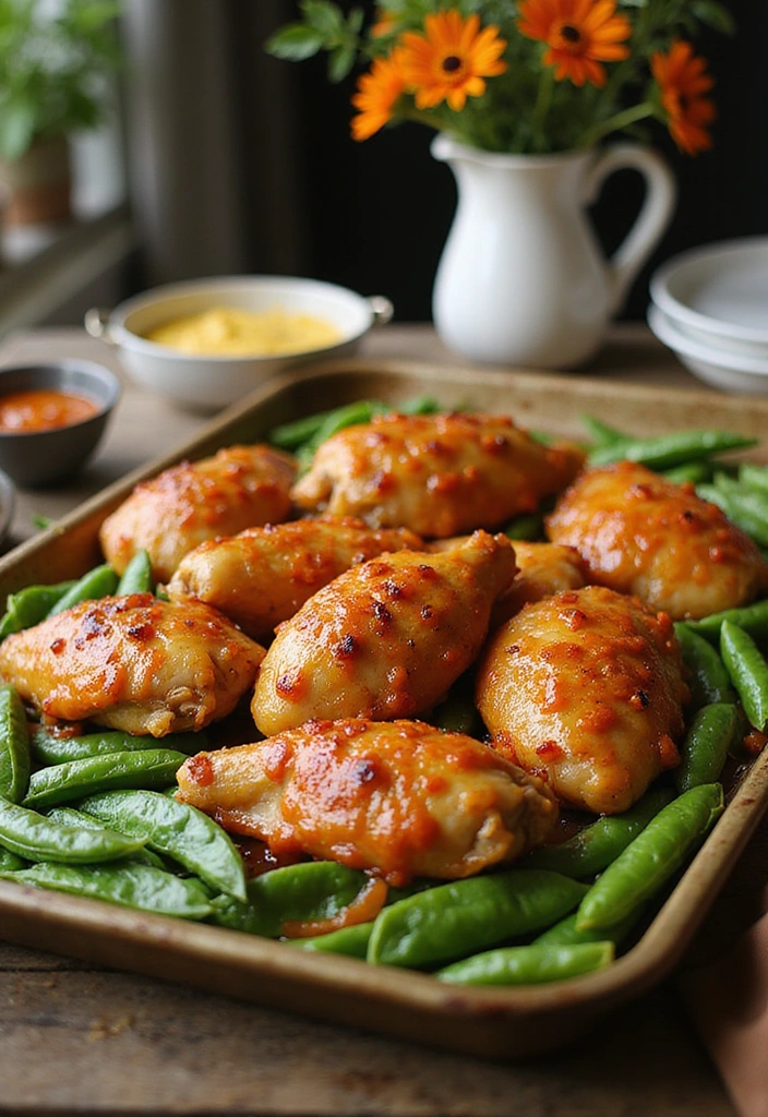 20 Sheet Pan Chicken Dinners That Are Zero-Stress & Full Flavor - 20. Orange Ginger Chicken with Snow Peas