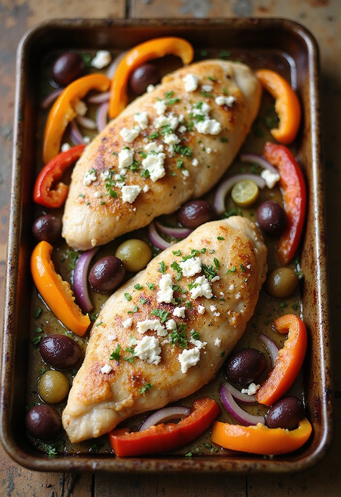 20 Sheet Pan Chicken Dinners That Are Zero-Stress & Full Flavor - 4. Mediterranean Chicken with Olives and Feta