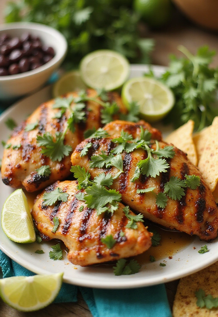 21 BBQ Chicken Thigh Recipes That Will Steal the Show at Your Next BBQ! - 10. Cilantro Lime Grilled Chicken Thighs