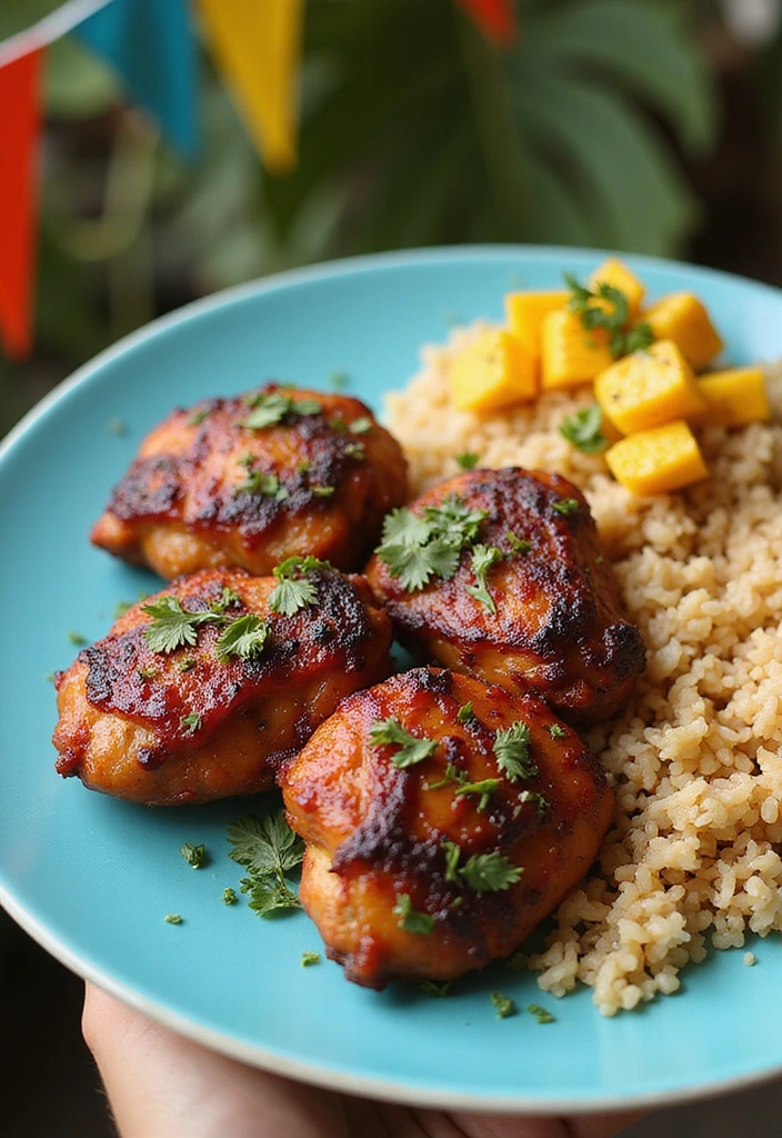 21 BBQ Chicken Thigh Recipes That Will Steal the Show at Your Next BBQ! - 13. BBQ Jerk Chicken Thighs