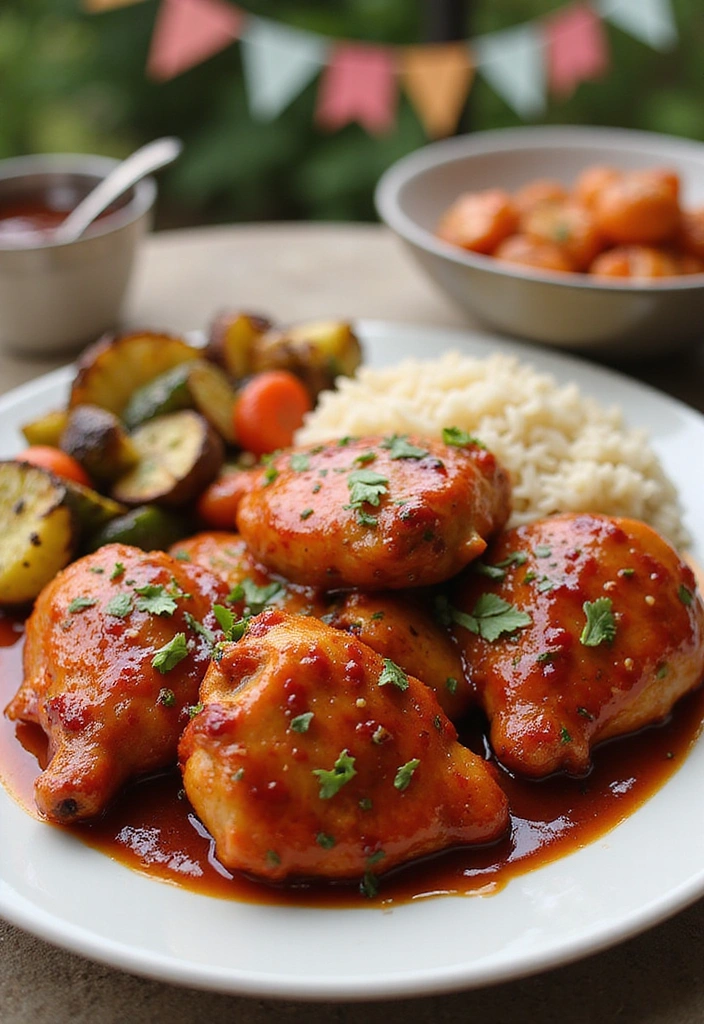 21 BBQ Chicken Thigh Recipes That Will Steal the Show at Your Next BBQ! - 14. BBQ Orange Glazed Chicken Thighs