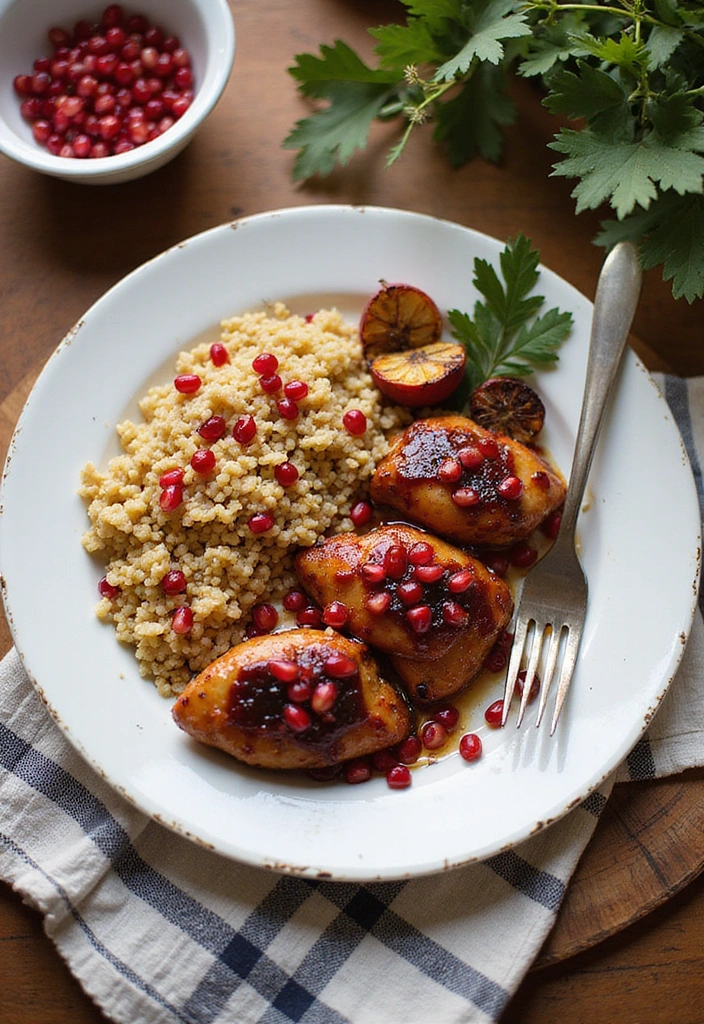 21 BBQ Chicken Thigh Recipes That Will Steal the Show at Your Next BBQ! - 15. BBQ Pomegranate Glazed Chicken Thighs