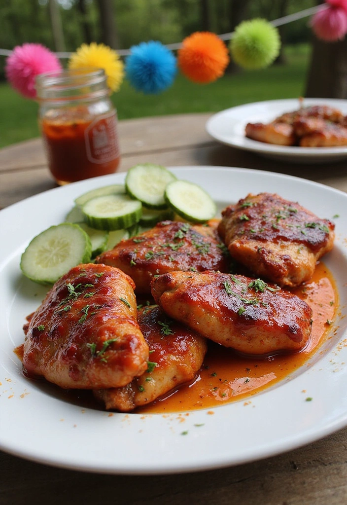 21 BBQ Chicken Thigh Recipes That Will Steal the Show at Your Next BBQ! - 19. BBQ Sriracha Chicken Thighs