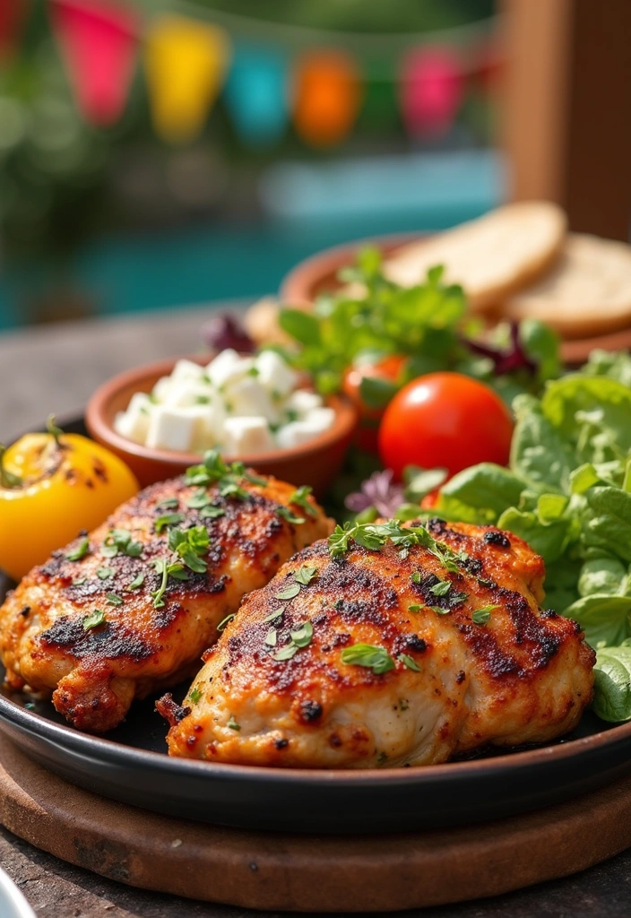 21 BBQ Chicken Thigh Recipes That Will Steal the Show at Your Next BBQ! - 7. Mediterranean Grilled Chicken Thighs