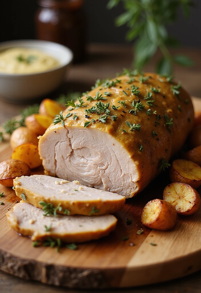 22 Juicy Pork Roast Recipes That Wow Every Single Time - 16. Savory Mustard and Thyme Pork Roast