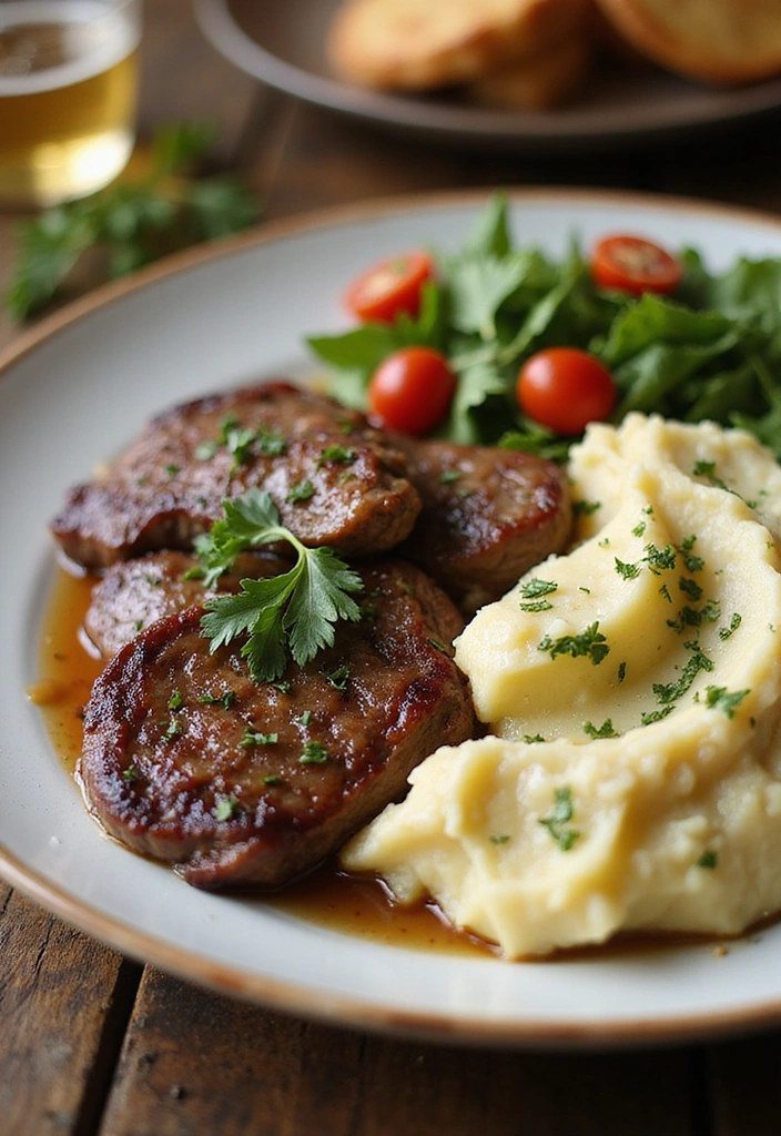 22 Sirloin Steak Recipes That Sizzle From Pan to Plate - 19. Sirloin Steak with Garlic Mash