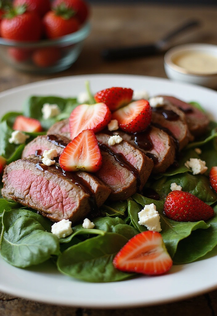 22 Sirloin Steak Recipes That Sizzle From Pan to Plate - 21. Sirloin Steak with Spinach Salad