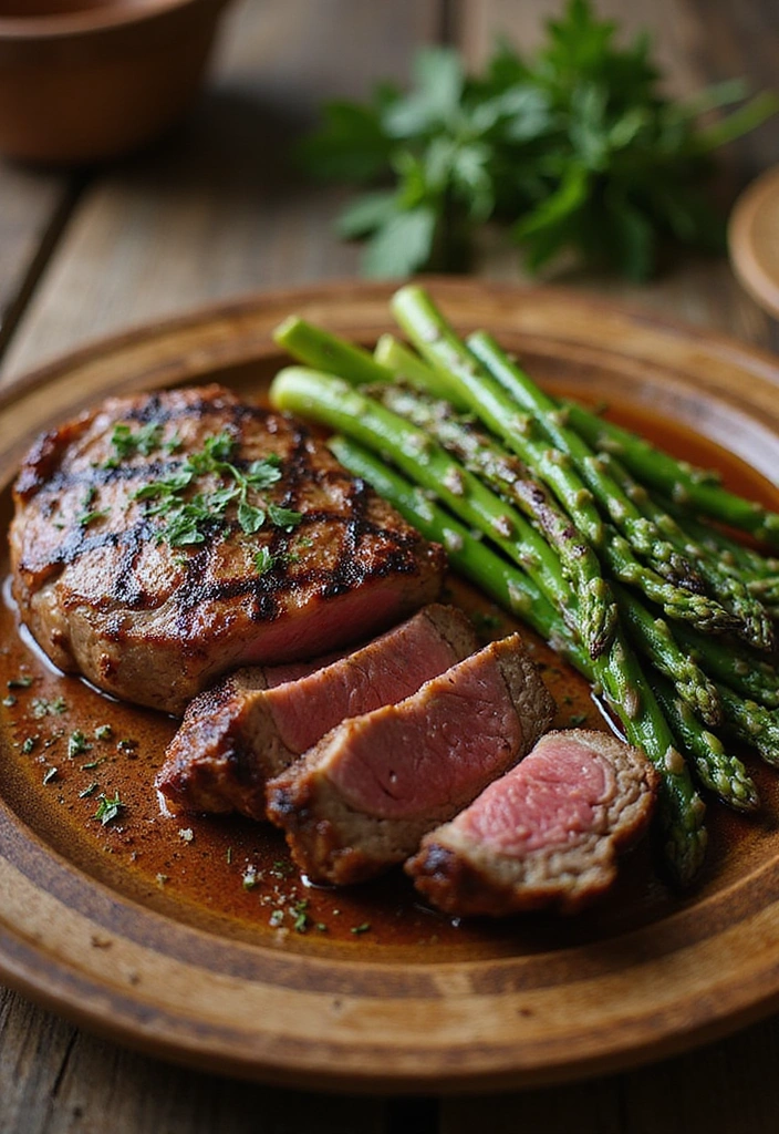 22 Sirloin Steak Recipes That Sizzle From Pan to Plate - 22. Sirloin Steak with Grilled Asparagus