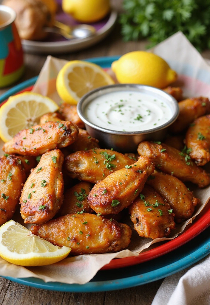 24 Game Day BBQ Chicken Wing Recipes That’ll Score Big with Your Friends! - 18. Greek Lemon Wings