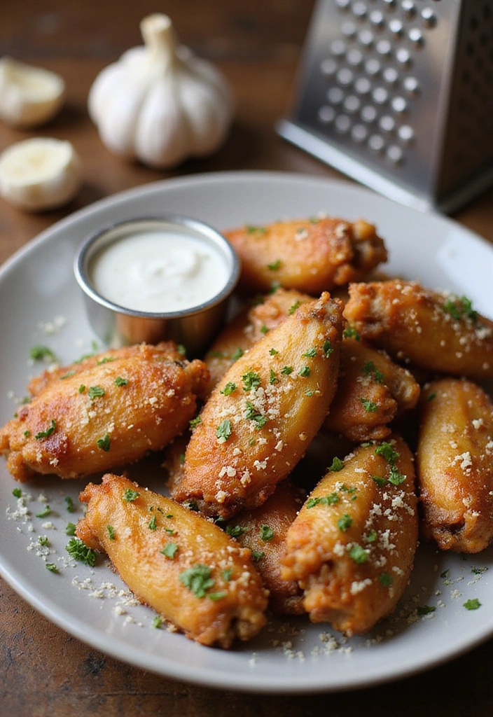 24 Game Day BBQ Chicken Wing Recipes That’ll Score Big with Your Friends! - 2. Garlic Parmesan Wings