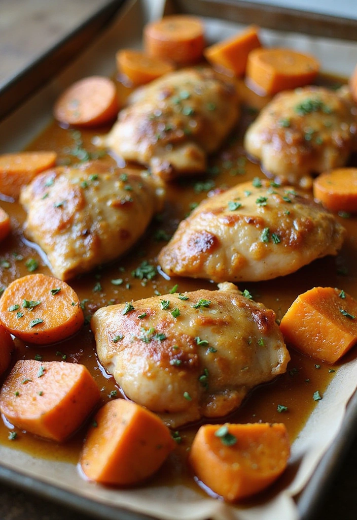 25 Honey Garlic Chicken Meal Prep Recipes That Save You Time (Perfect for Busy Weeks!) - 15. Honey Garlic Chicken and Sweet Potatoes